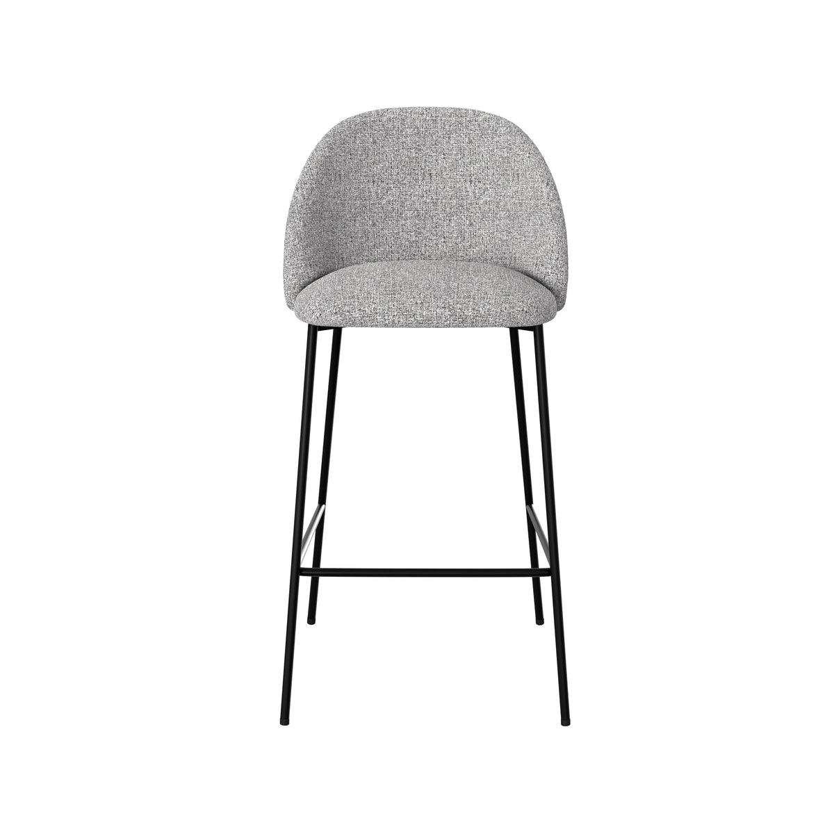 set di 2 sgabelli da bar in tessuto grigio cinese 66 cm karl