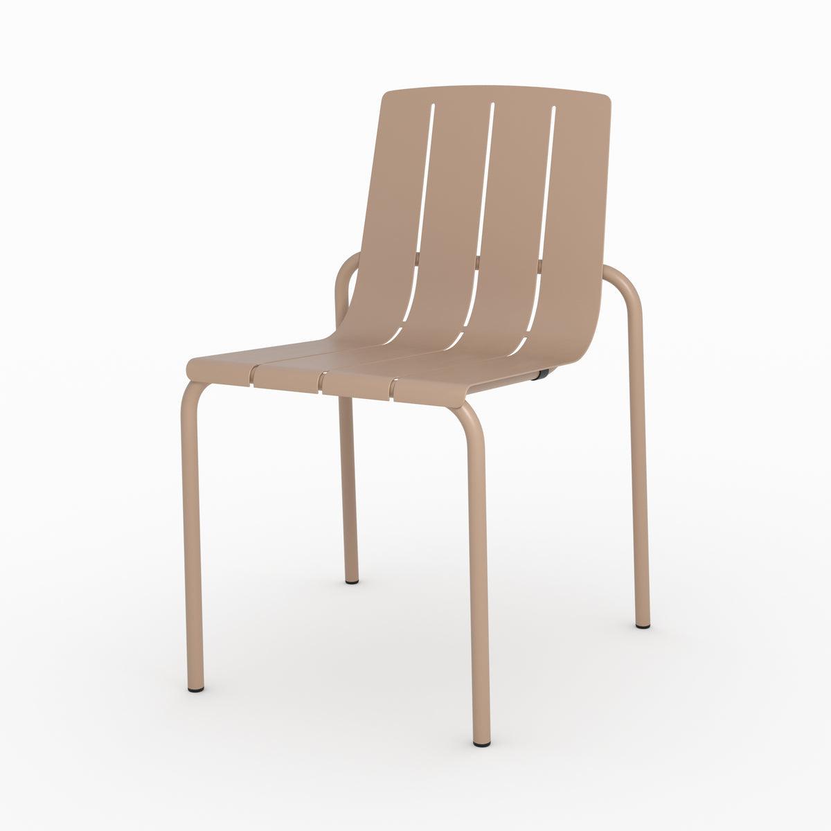 Lot de 2 chaises de jardin suna en métal taupe intérieur