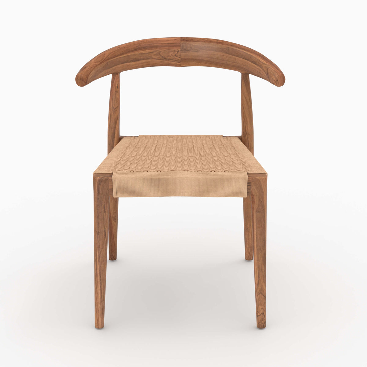 lot de 2 chaises en bois de teck cordage type loom alia