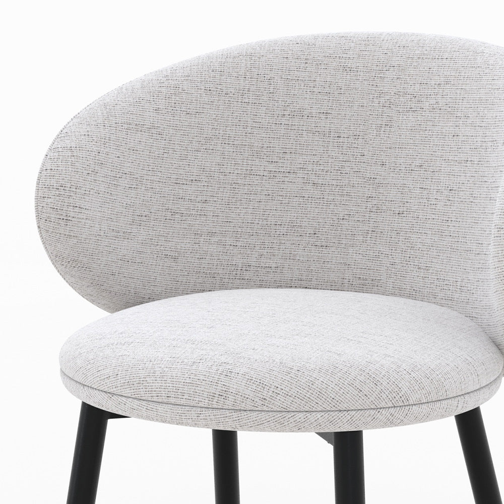lot de 2 chaises en tissu gris chine clair cecilia