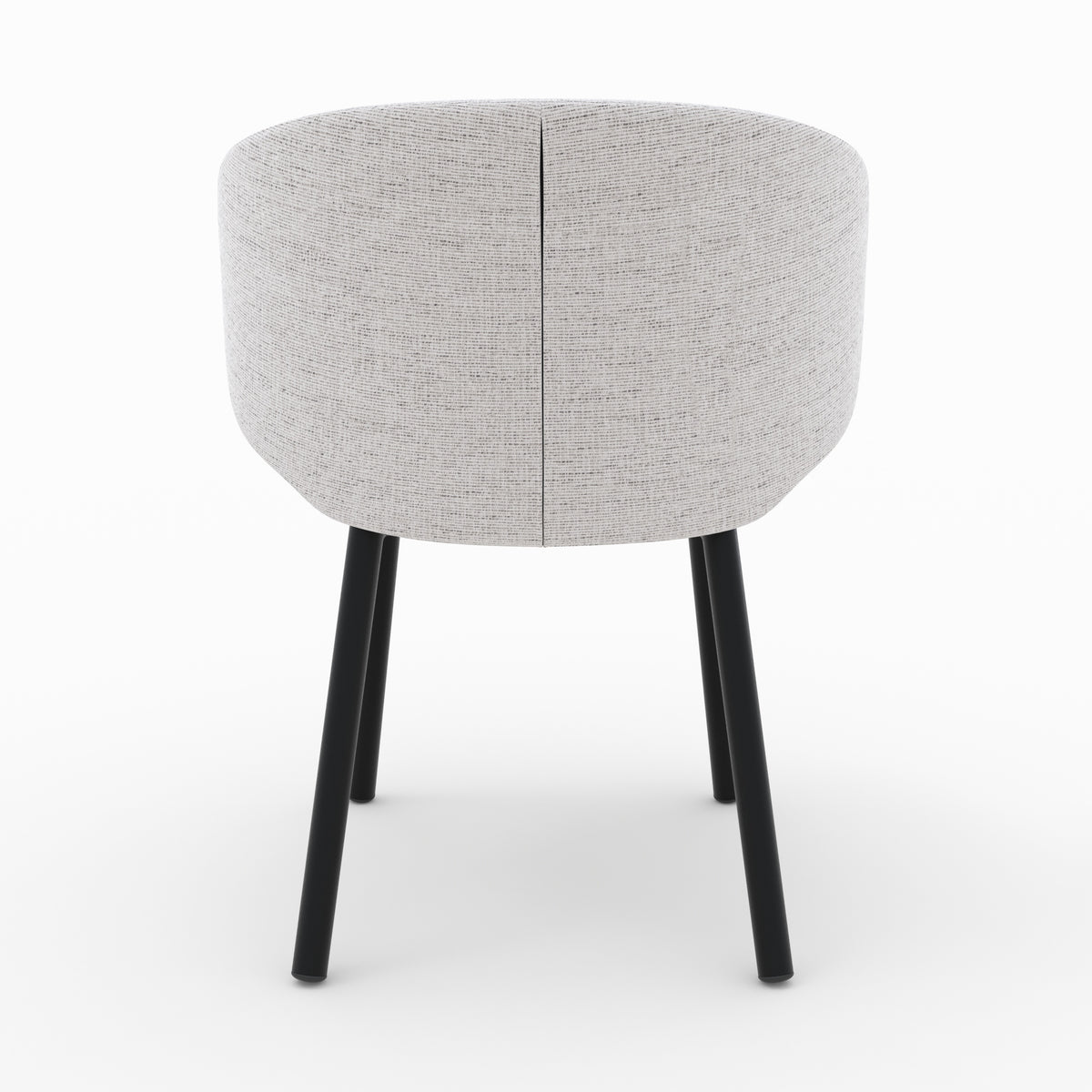 lot de 2 chaises en tissu gris clair chine
