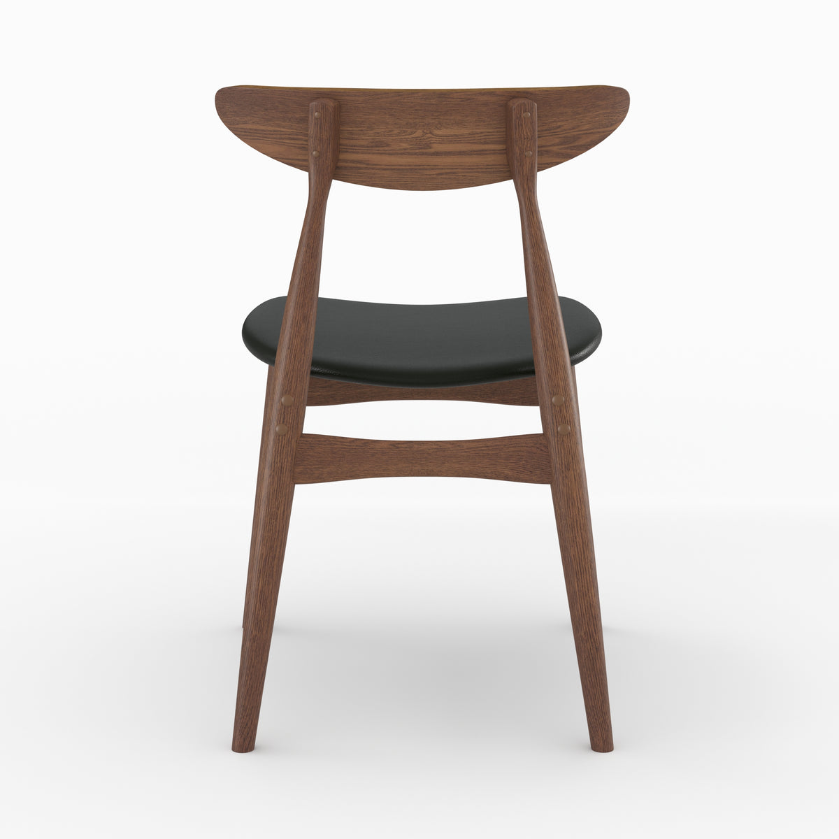 lot de 2 chaises josette en cuir synthetique noir et bois d hevea rdv deco