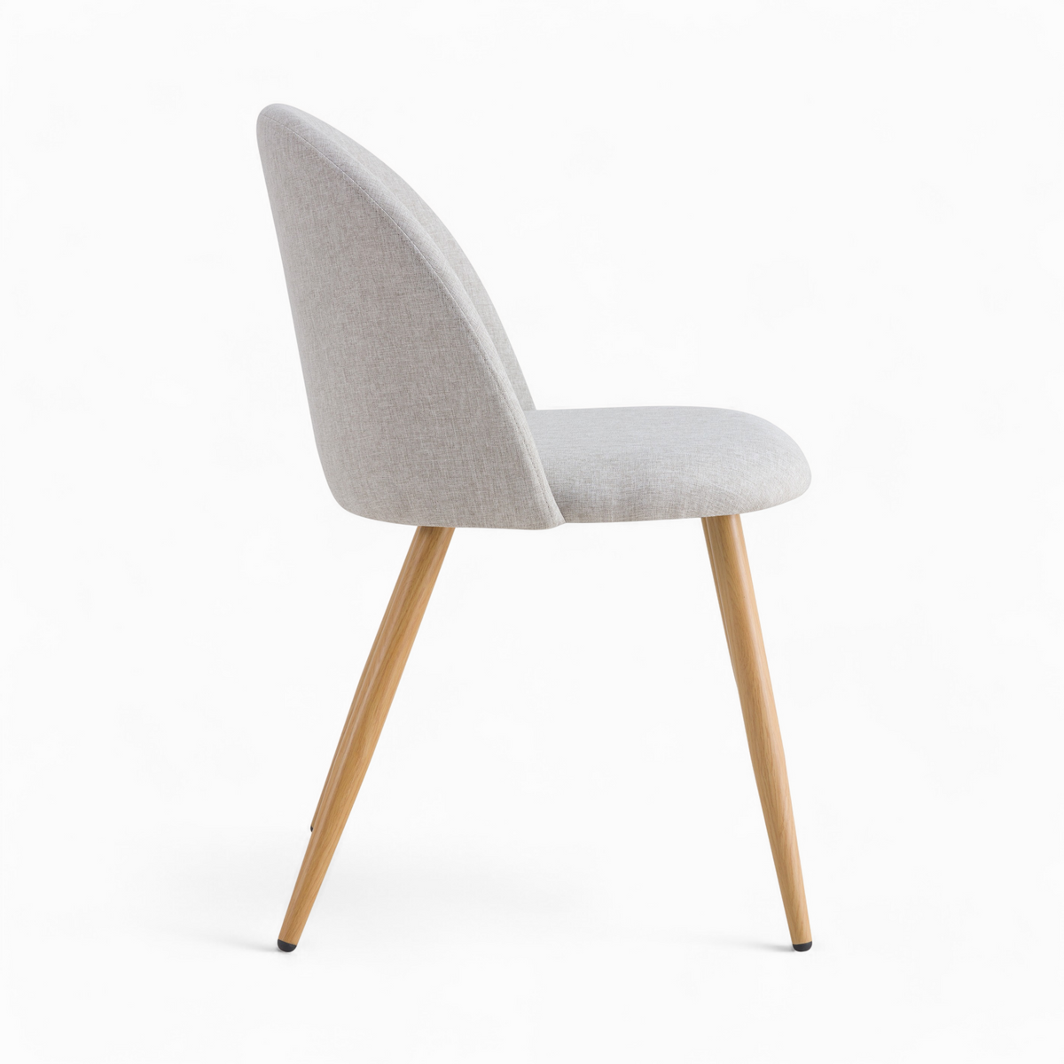 lot de 2 chaises tissu taupe chine clair