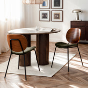 Lot de 2 chaises velours kaki Simone salle à manger – Maison Pavane