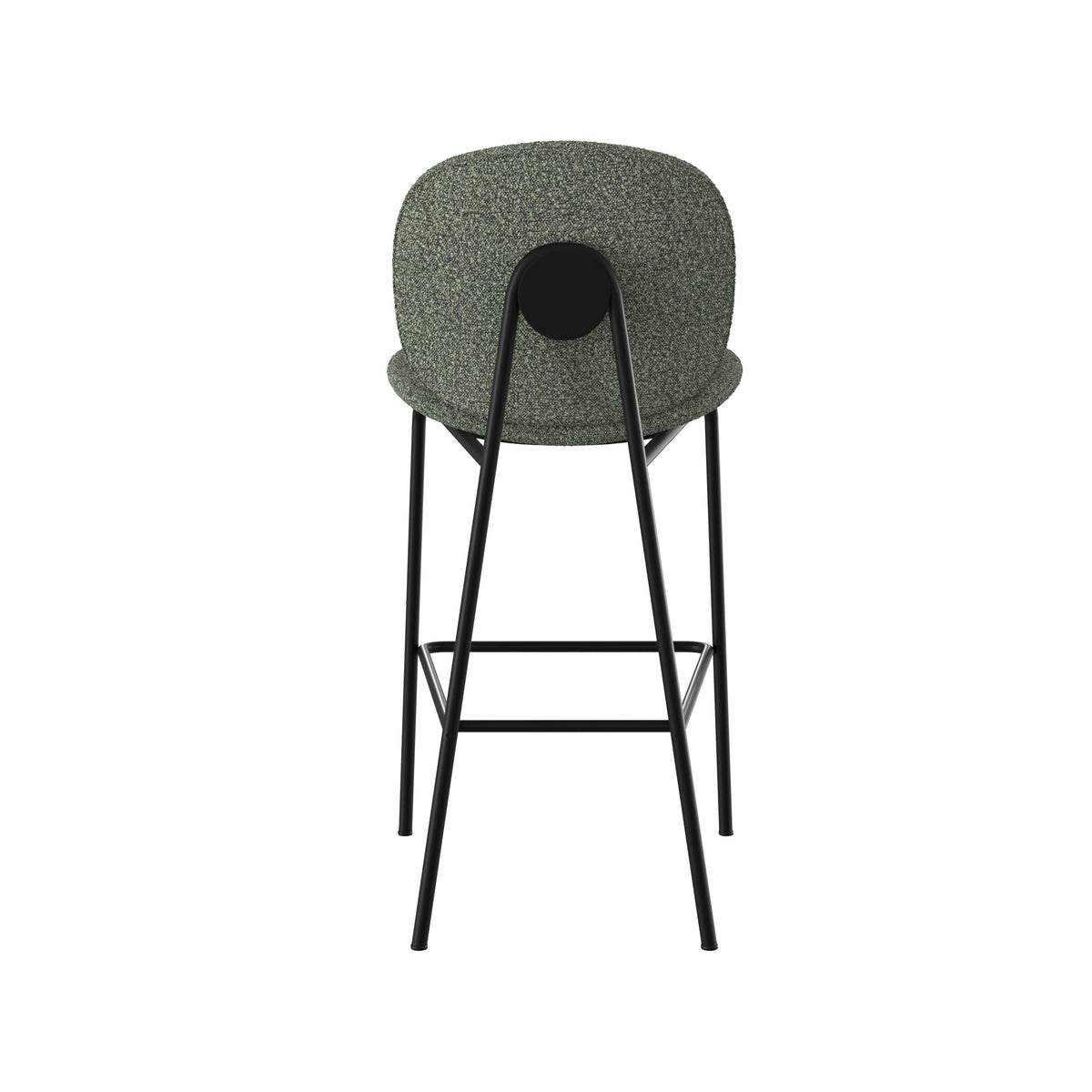 lot de 2 iris chaise pour ilot central en tissu boucle vert kaki