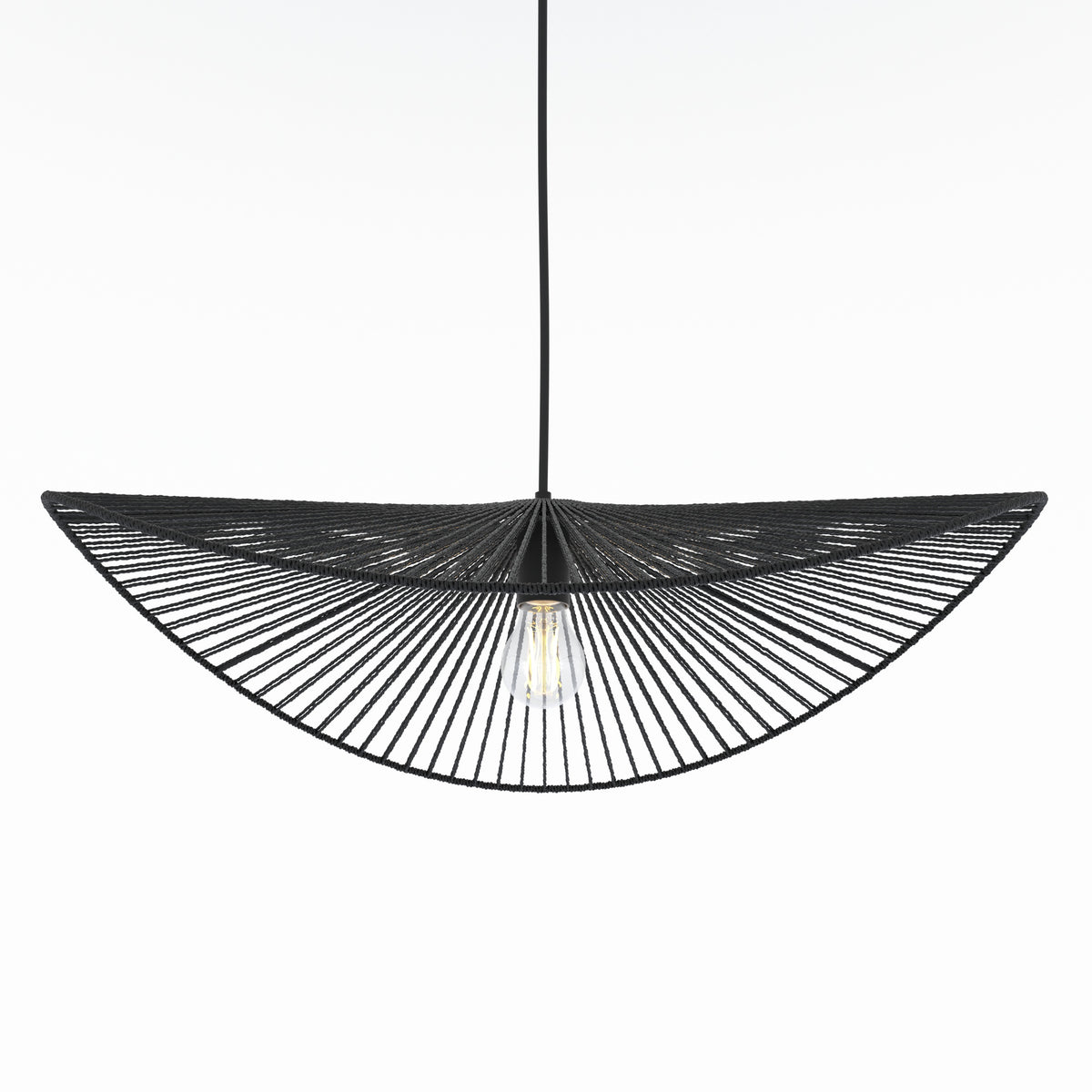 mada suspension noir en papier de corde 75 cm