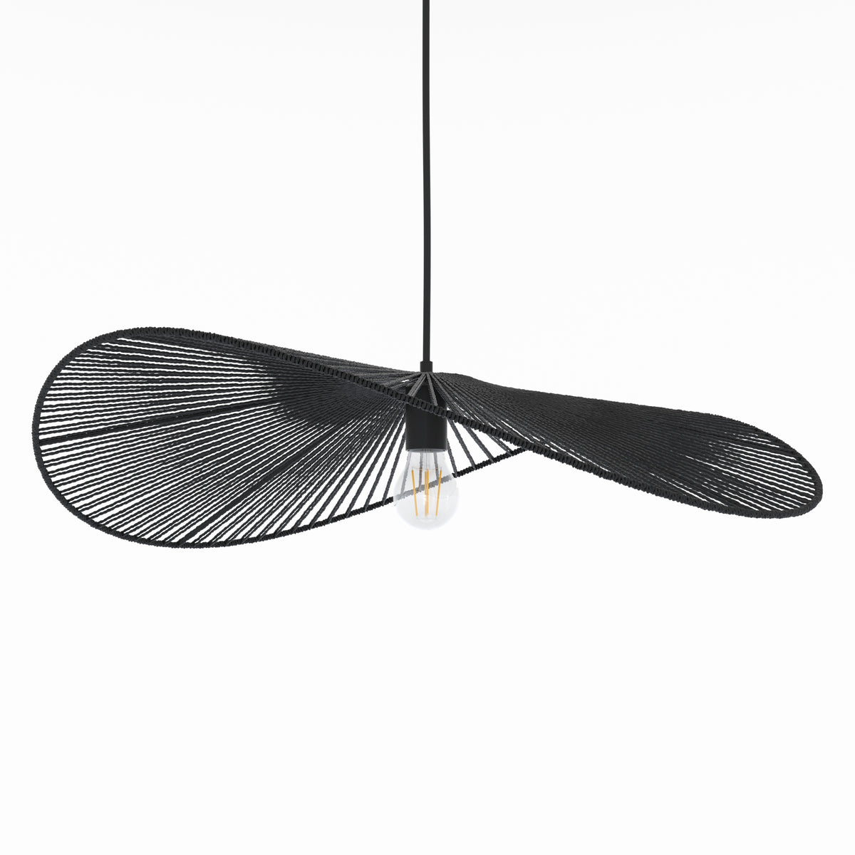 sospensione nera in corda 75 cm
