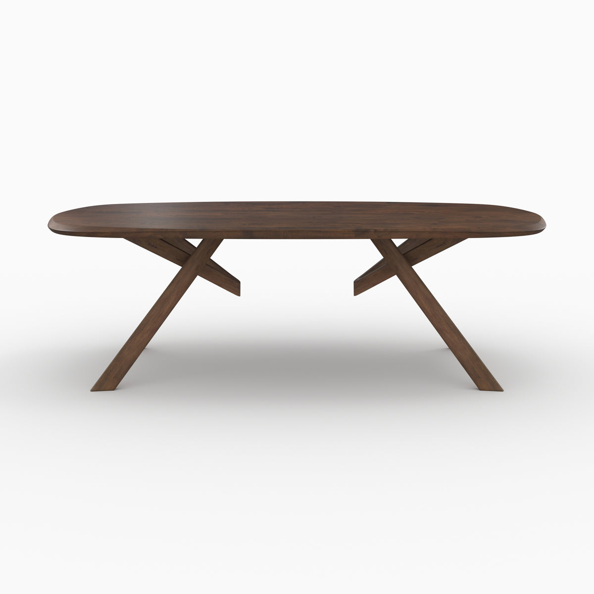 merlin table rectangulaire en bois d hevea massif fonce 8 personnes