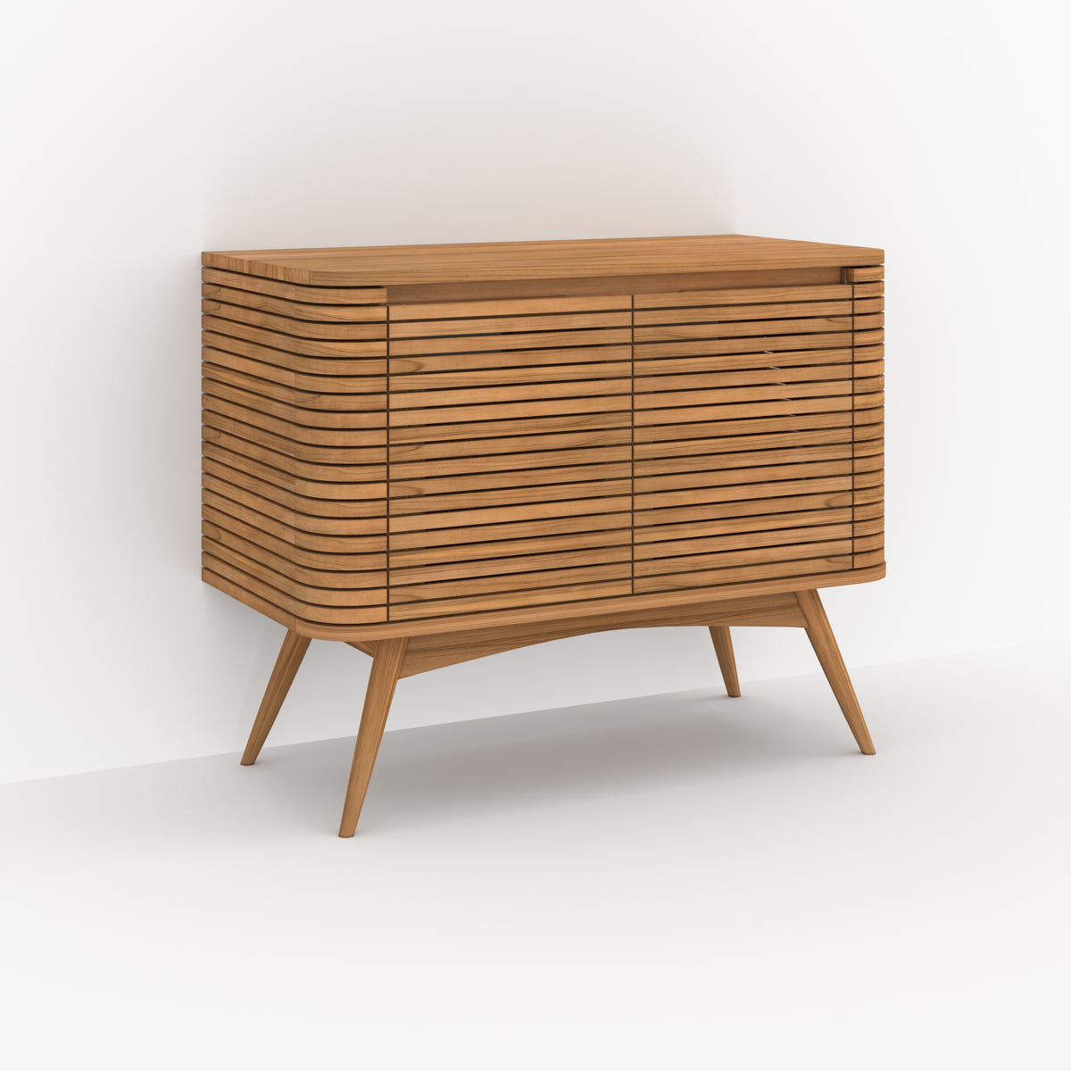 meuble de salle de bain auguste en bois de teck 100 cm rangement