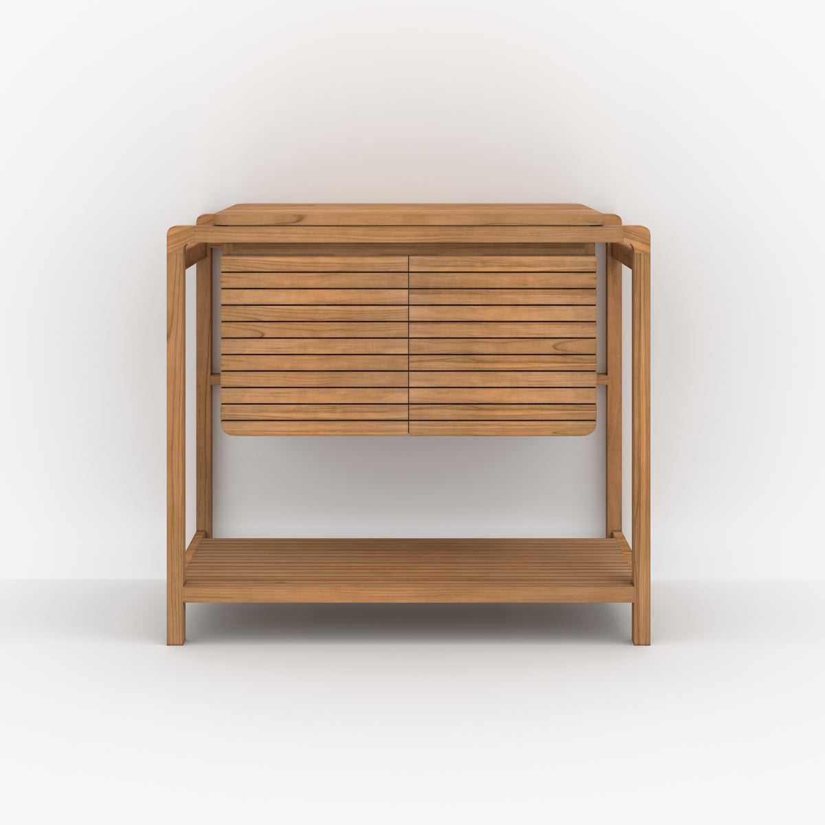 meuble de salle de bain lucette en teck 90 cm