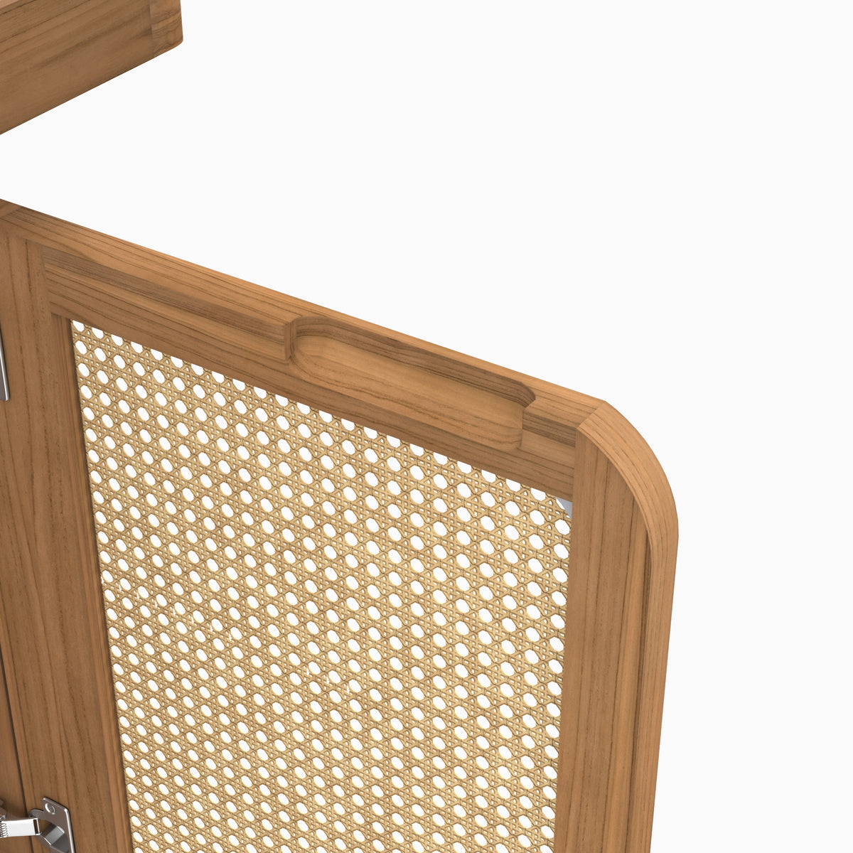 meuble de salle de bain suspendu dami en bois de teck et cannage rangement rdv deco