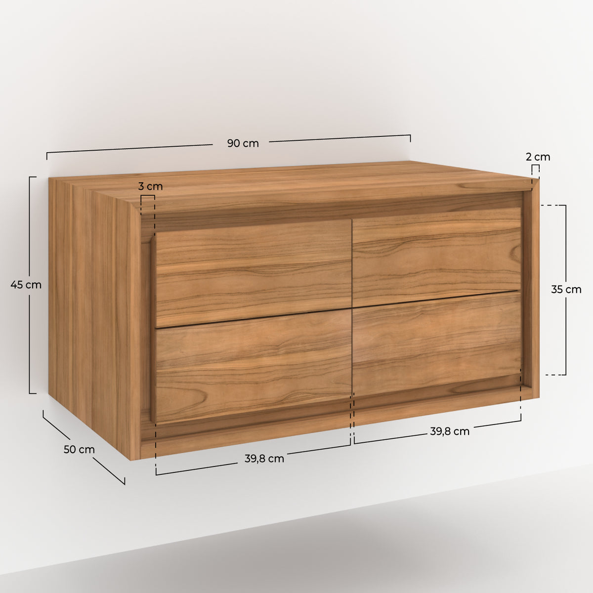 meuble salle de bain hera suspndu 90 cm