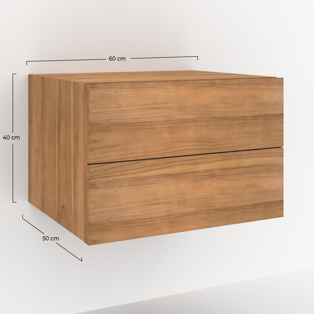 meuble suspendu en bois de teck hera
