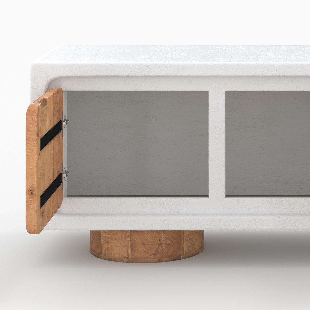 meuble tv en bois d acacia eden