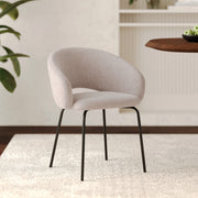 milly sedia in tessuto beige con gambe nere cina