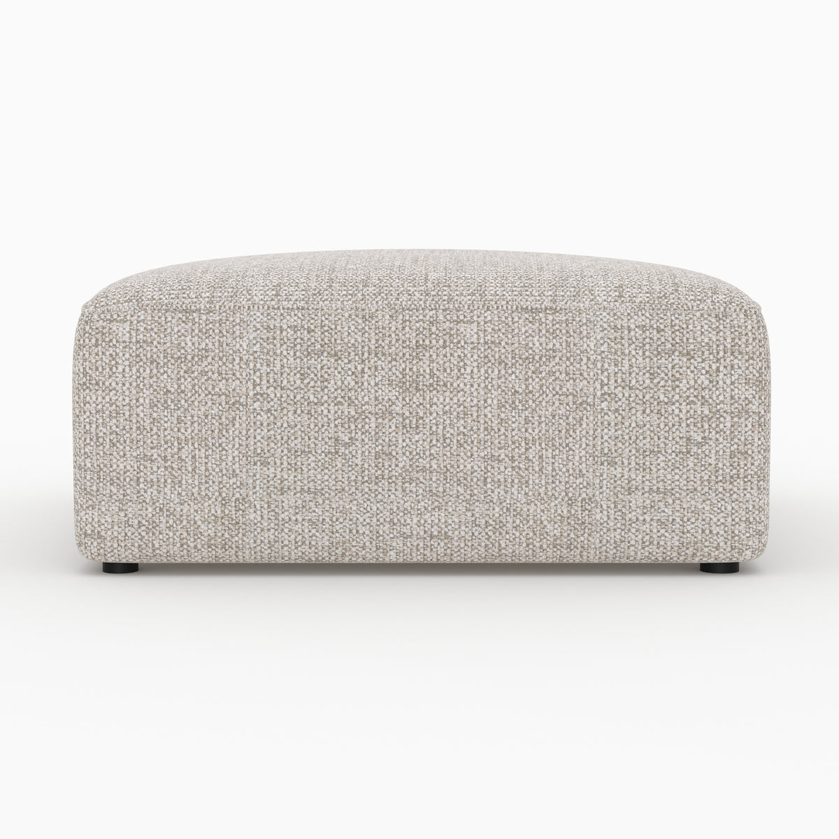 Mina canapé beige tissu modulable avec pouf 3 places