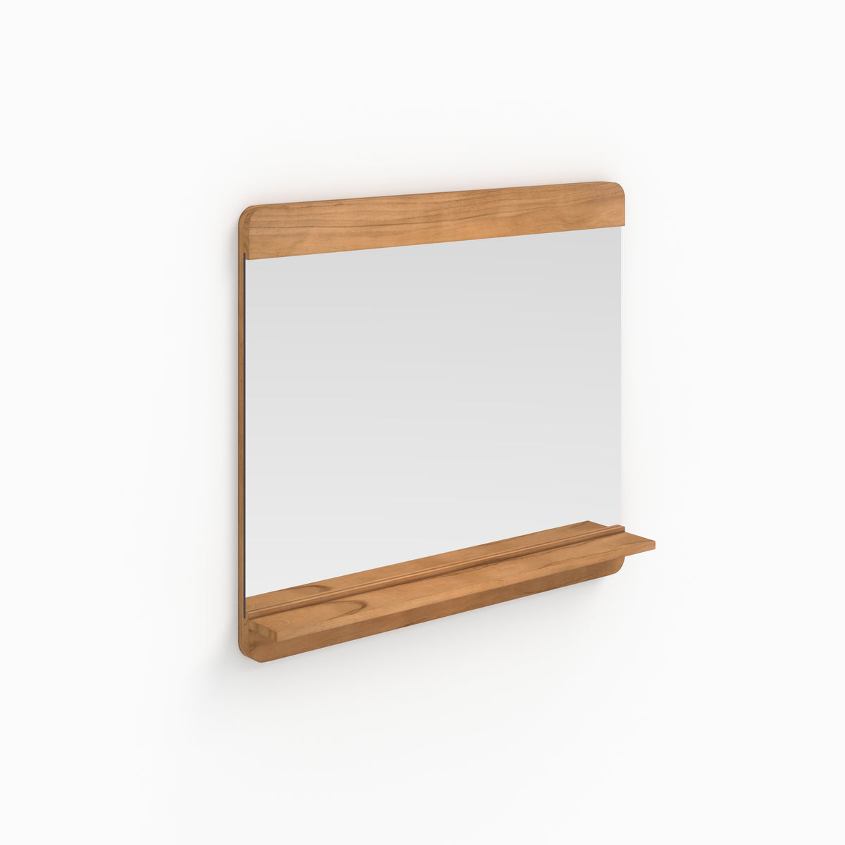 miroir mural de salle de bain rectangulaire bois nymphea