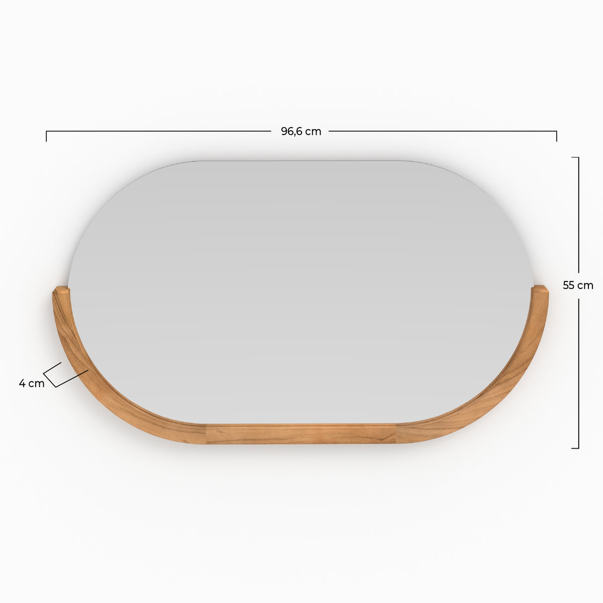 miroir mural de salle de bain zephyr ovale sdb