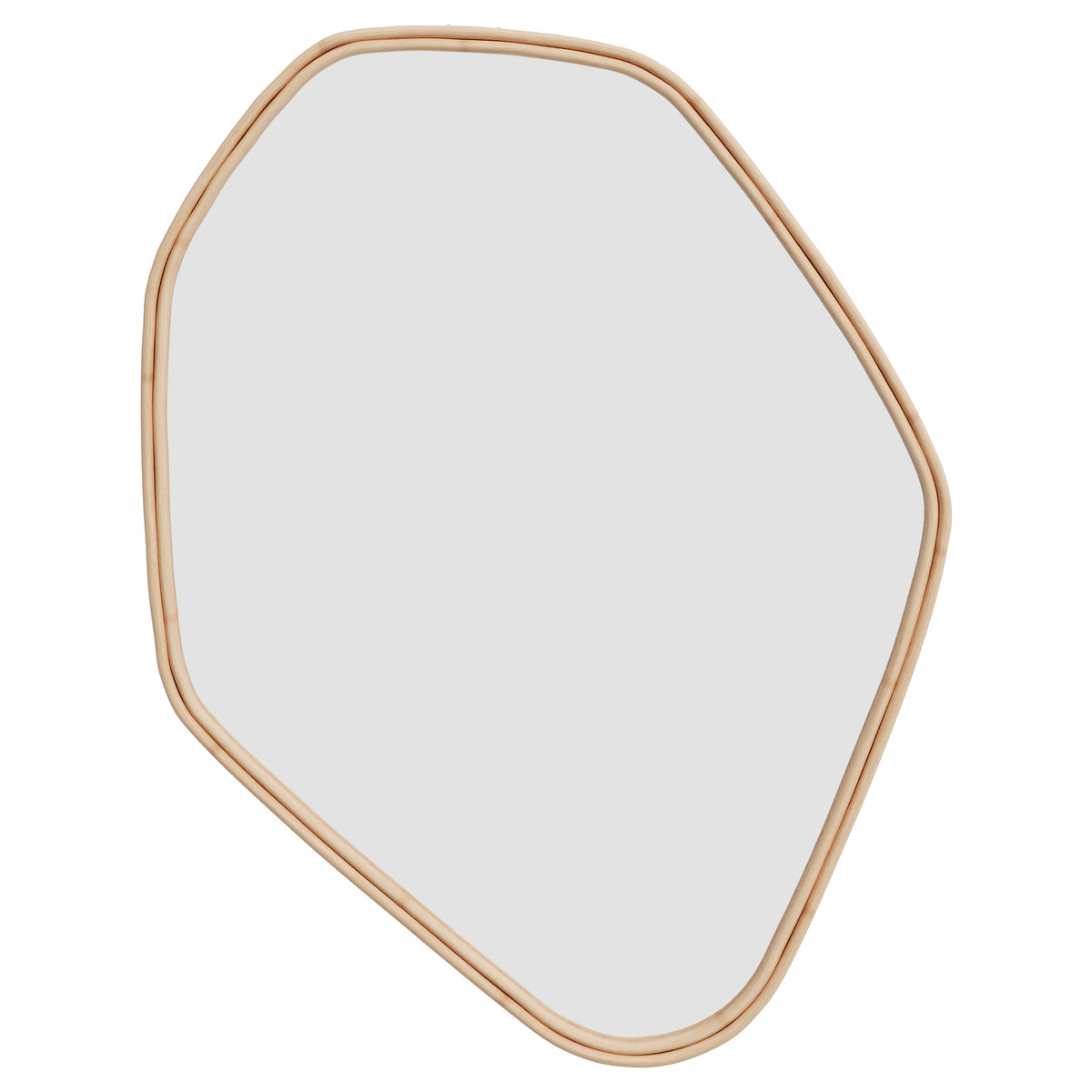 miroir organique en rotin 80 cm