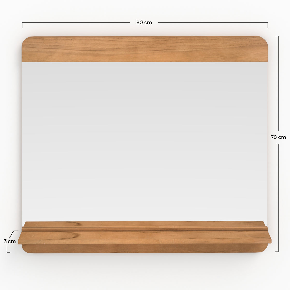 miroir rectangulaire bois etagere salle de bain nymphea