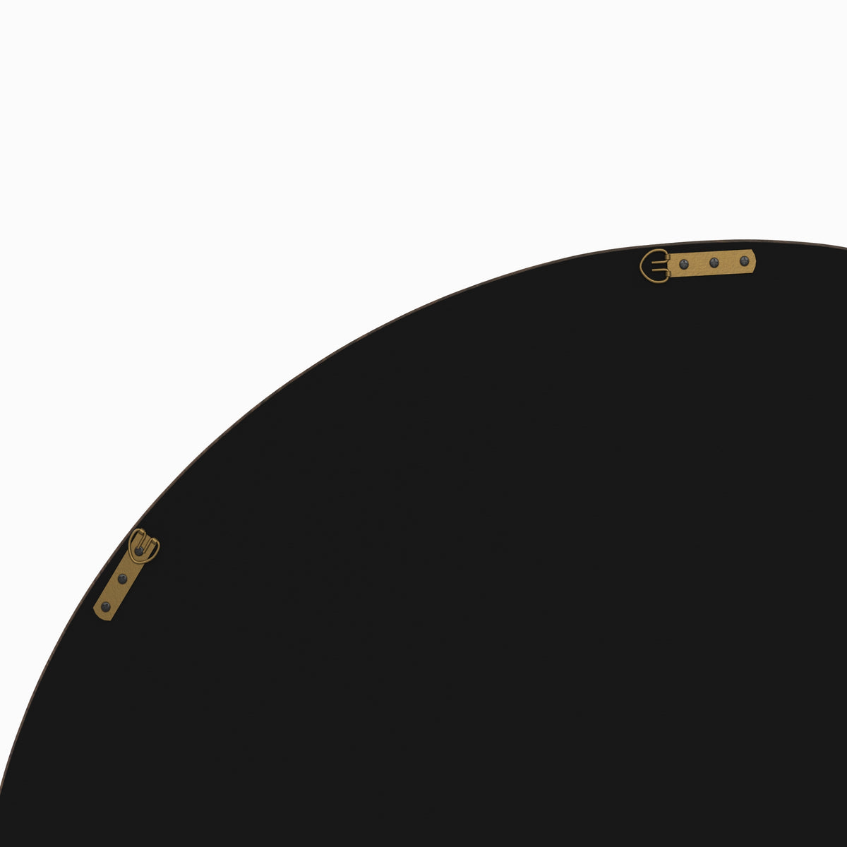 Miroir rond Yoko en placage noyer, D100 cm