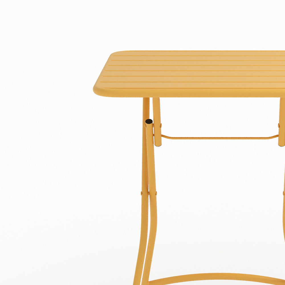 Mobilier extérieur Yumi 2 personnes pliant métal jaune
