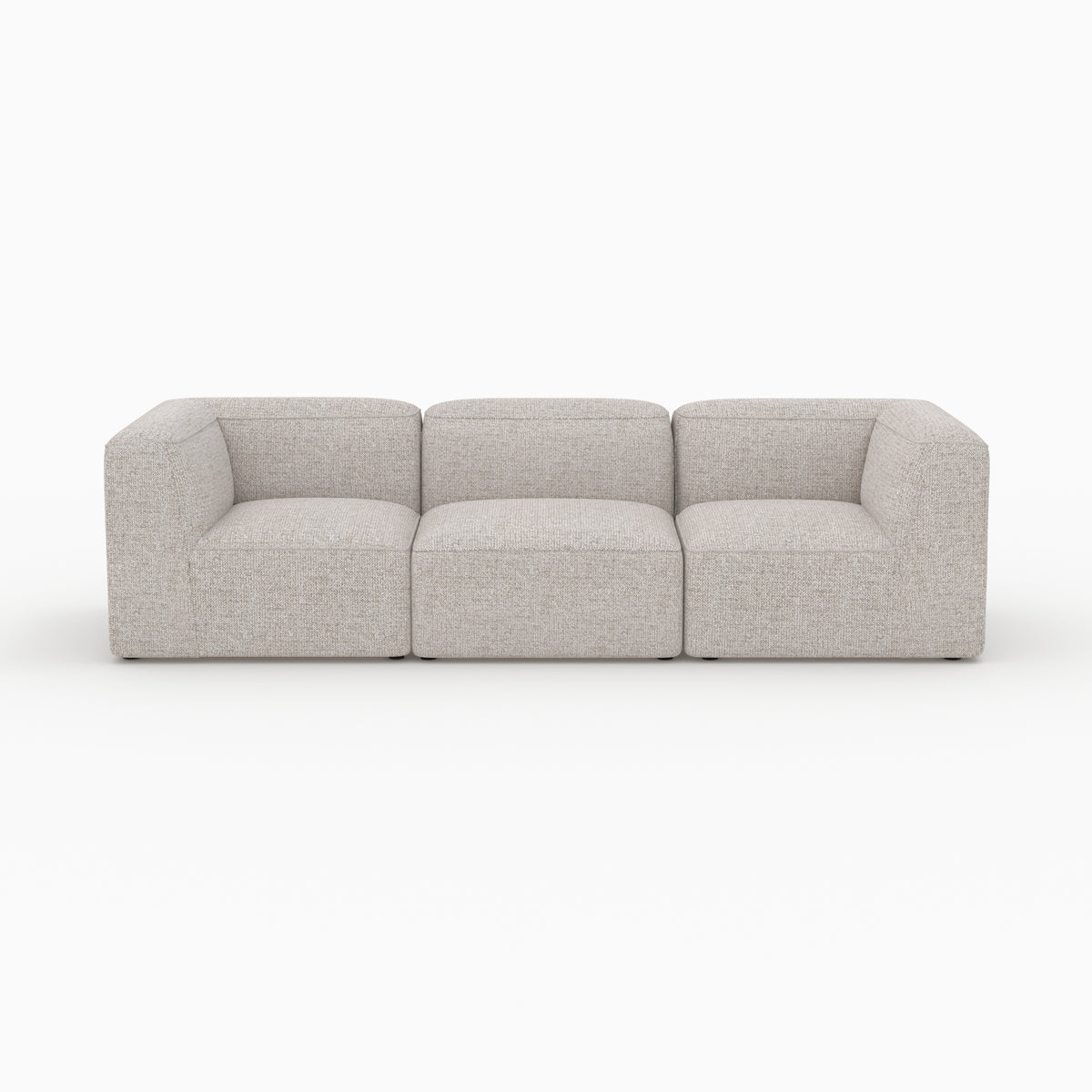 Mobilier salon canapé Hestia 3 places tissu beige droit