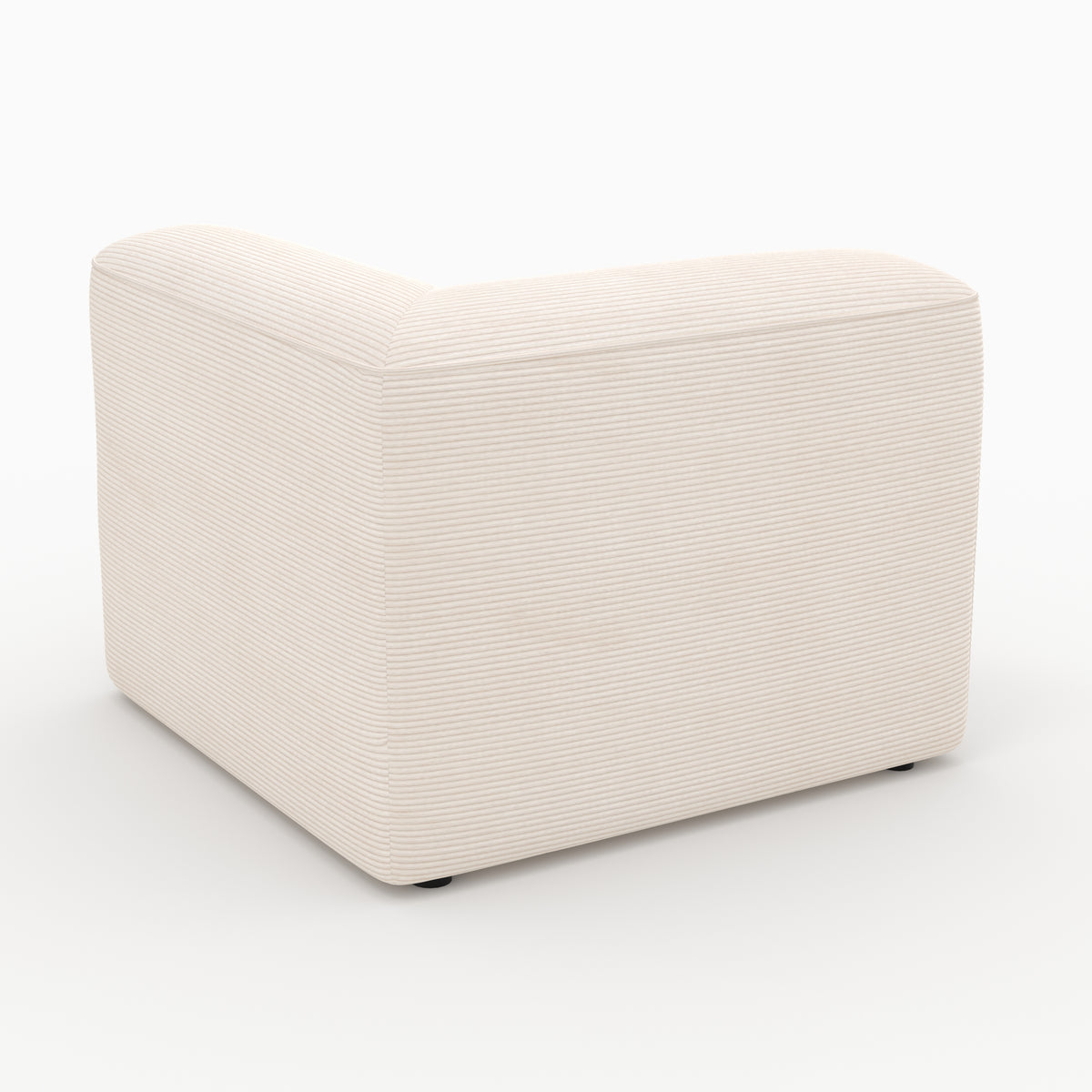 Module angle droit Mina canapé velours blanc cassé cocooning