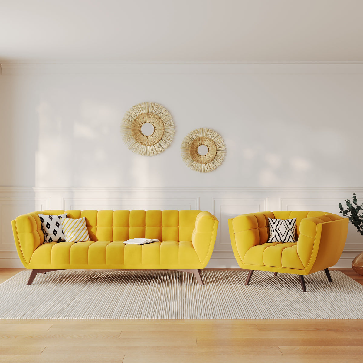 mona fauteuil jaune salon rdv deco colore
