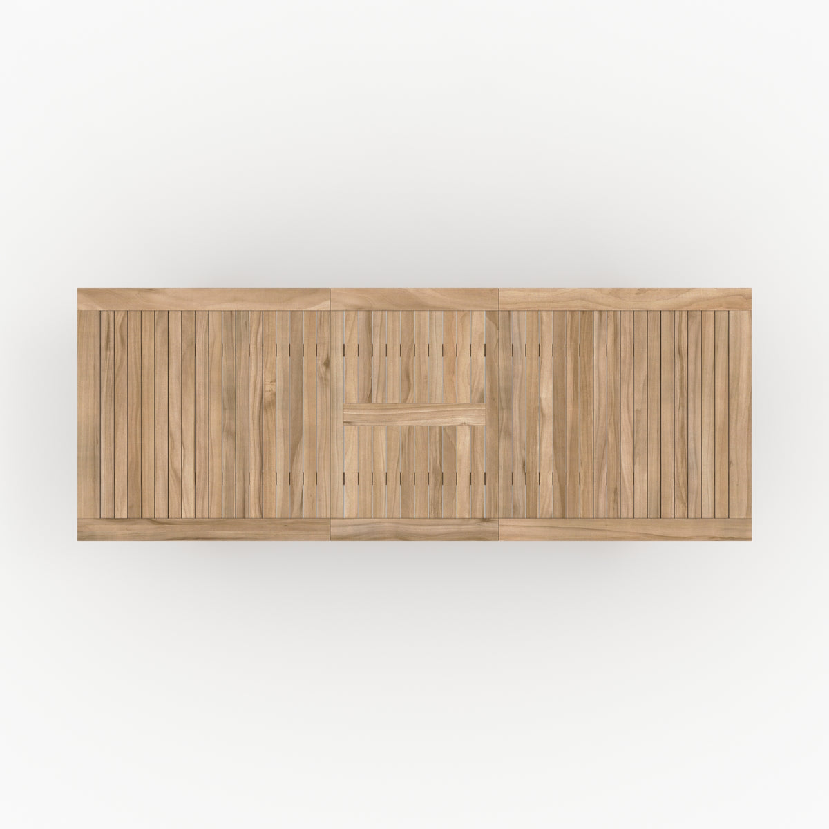 nido table de jardin extensible 180 240 cm en teck fond beige