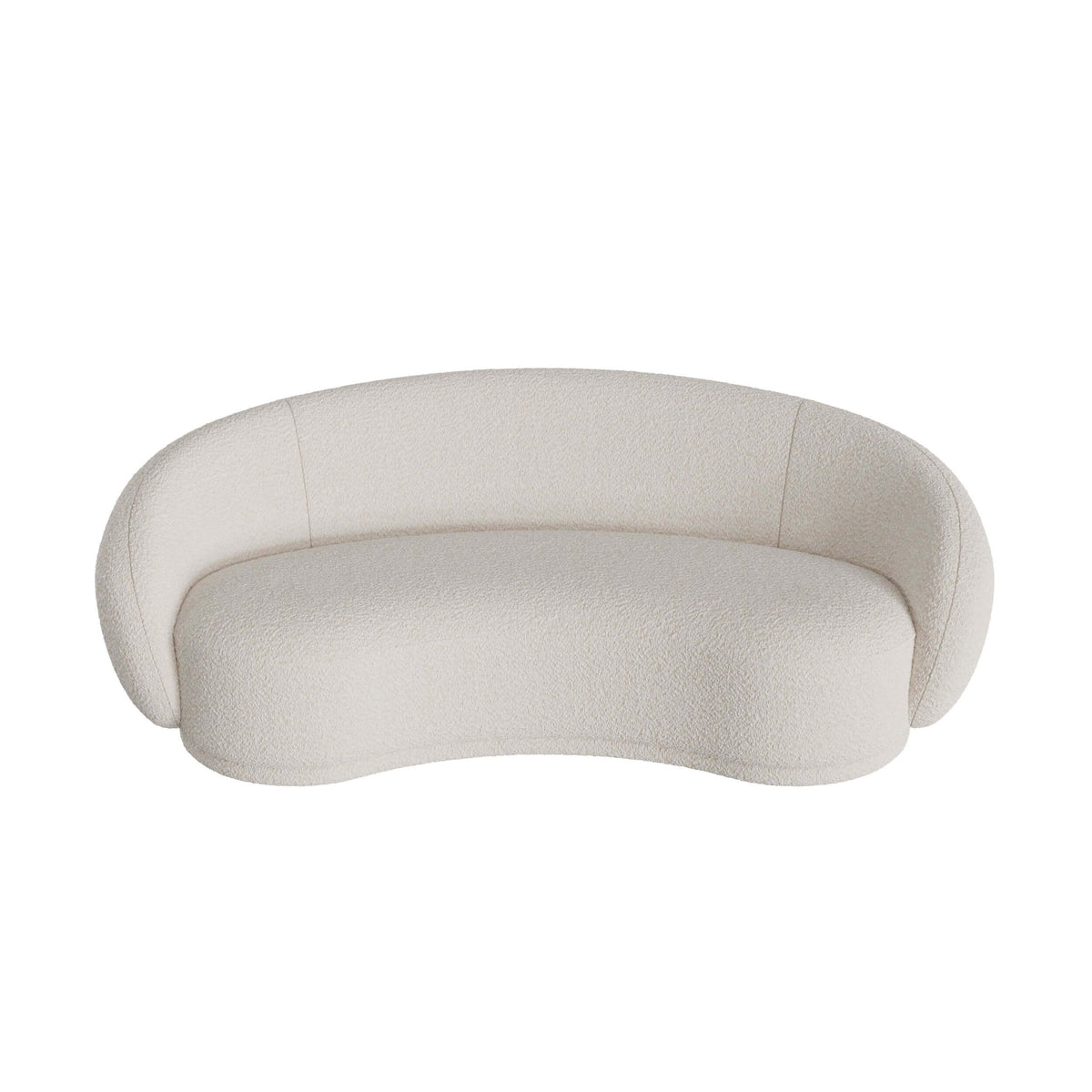 nova canape 3 places en tissu boucle blanc