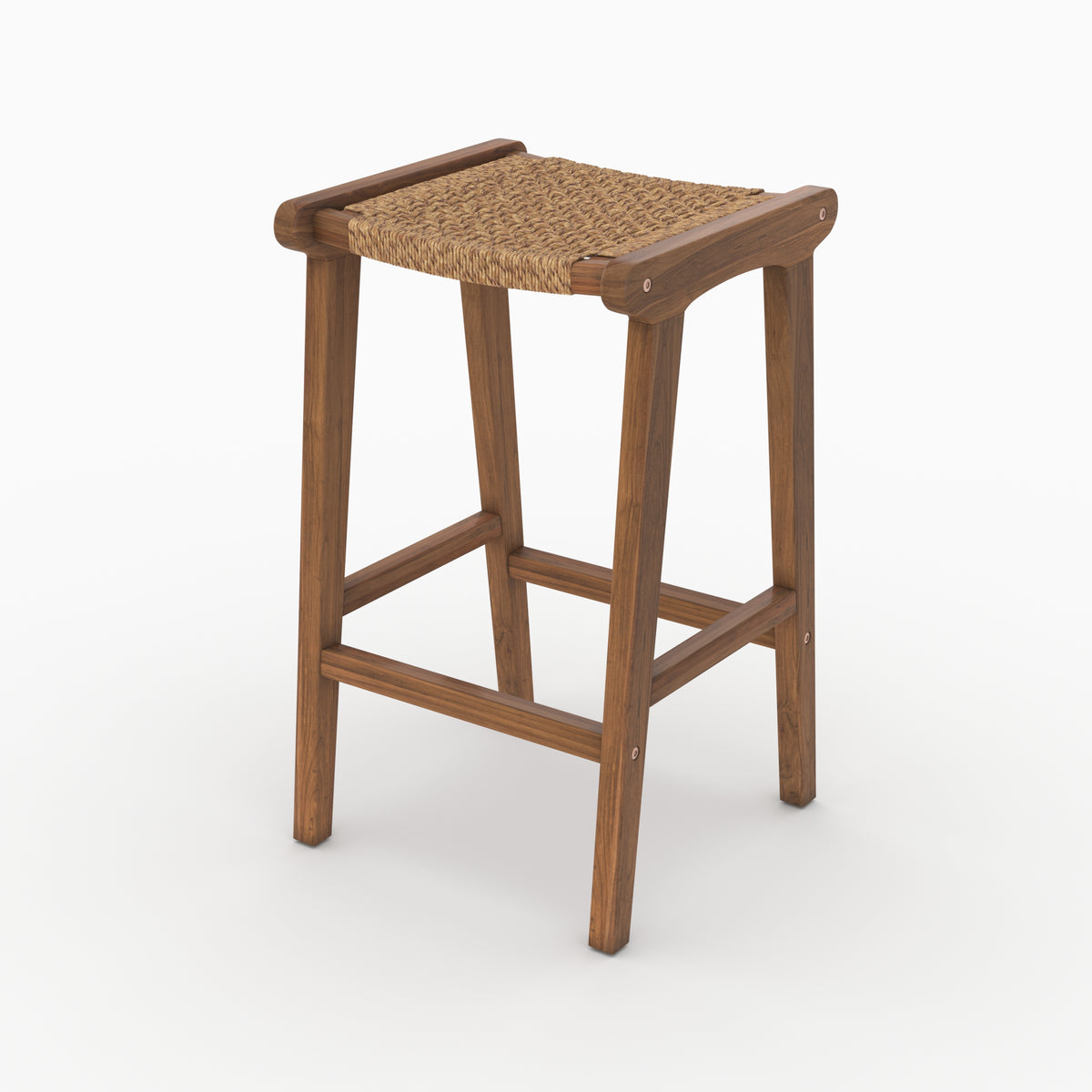 Omaha tabouret haut 66cm teck vernis indoor outdoor