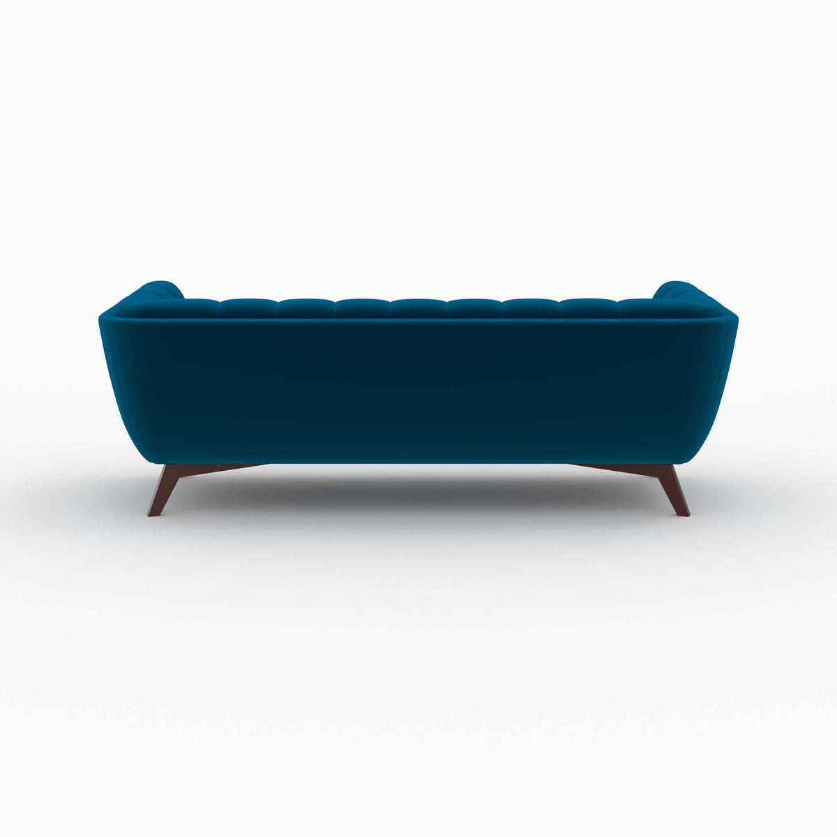 pack 2 canapes en velours bleu mona 5 places