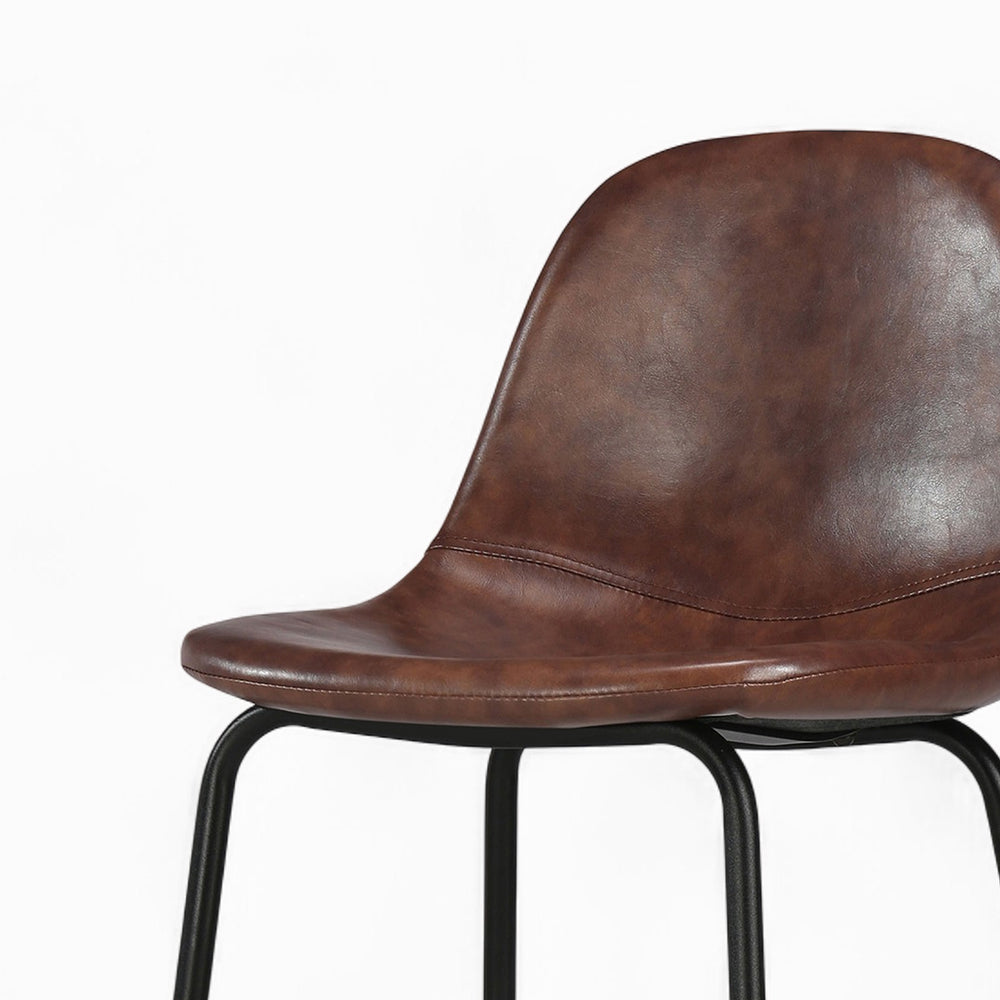 pack 4 chaises de bar camel et marron henrik 65 cm