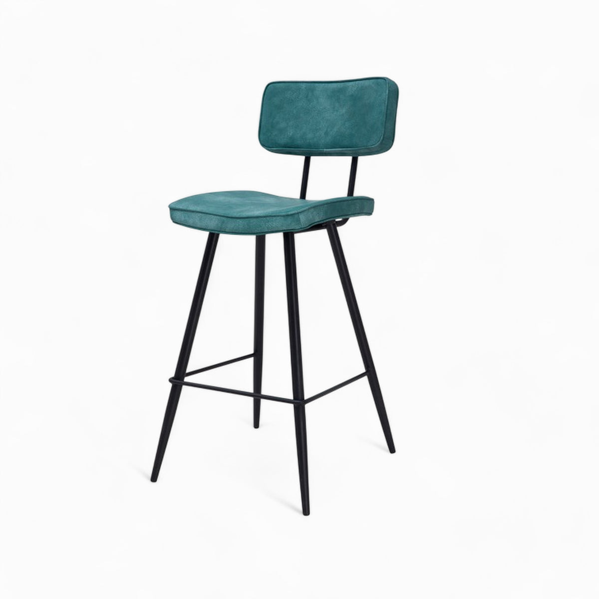 pack 4 chaises de bar cuir sythetique jaune et bleu 66 cm texas