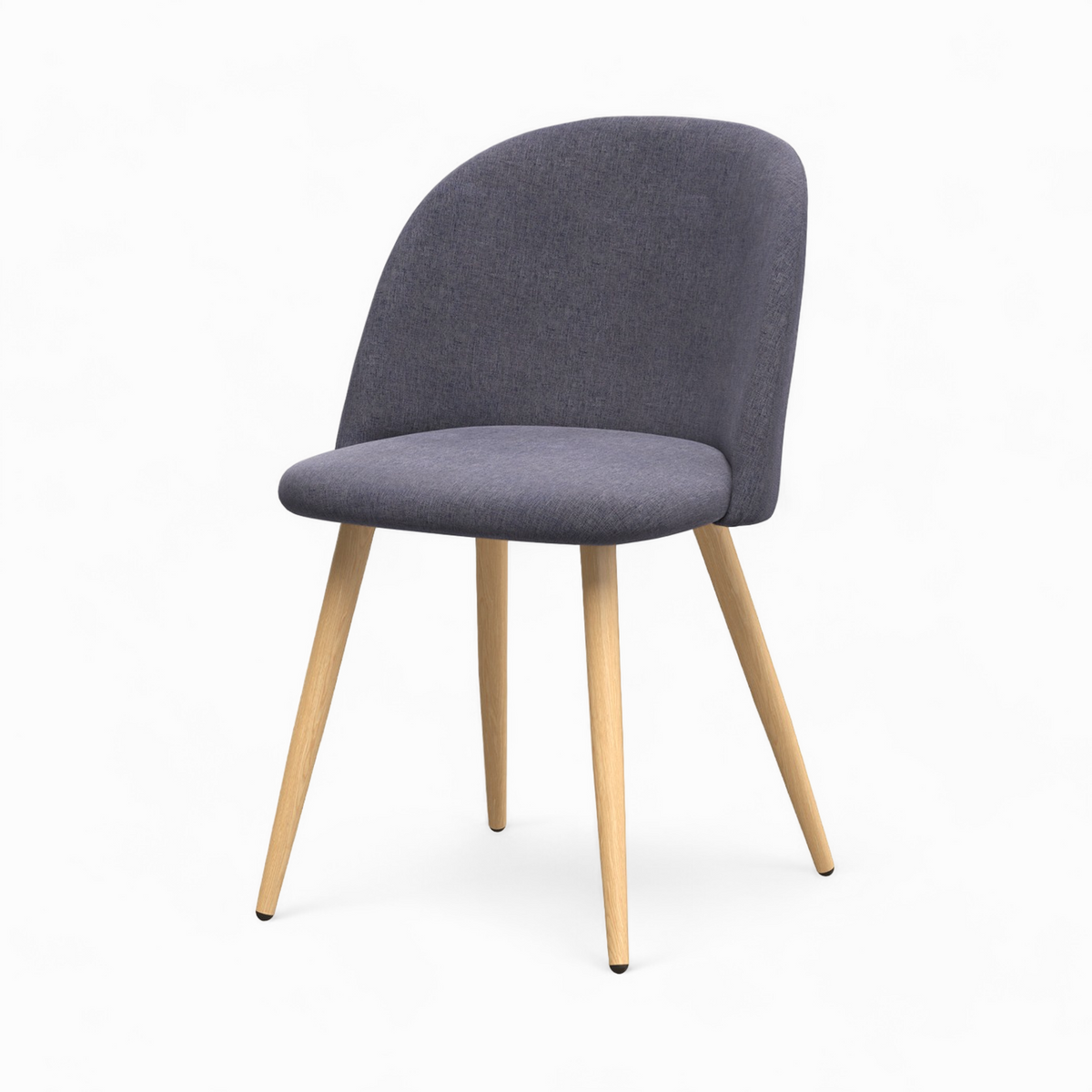 pack 4 chaises en tissu gris et bleu chine cozy