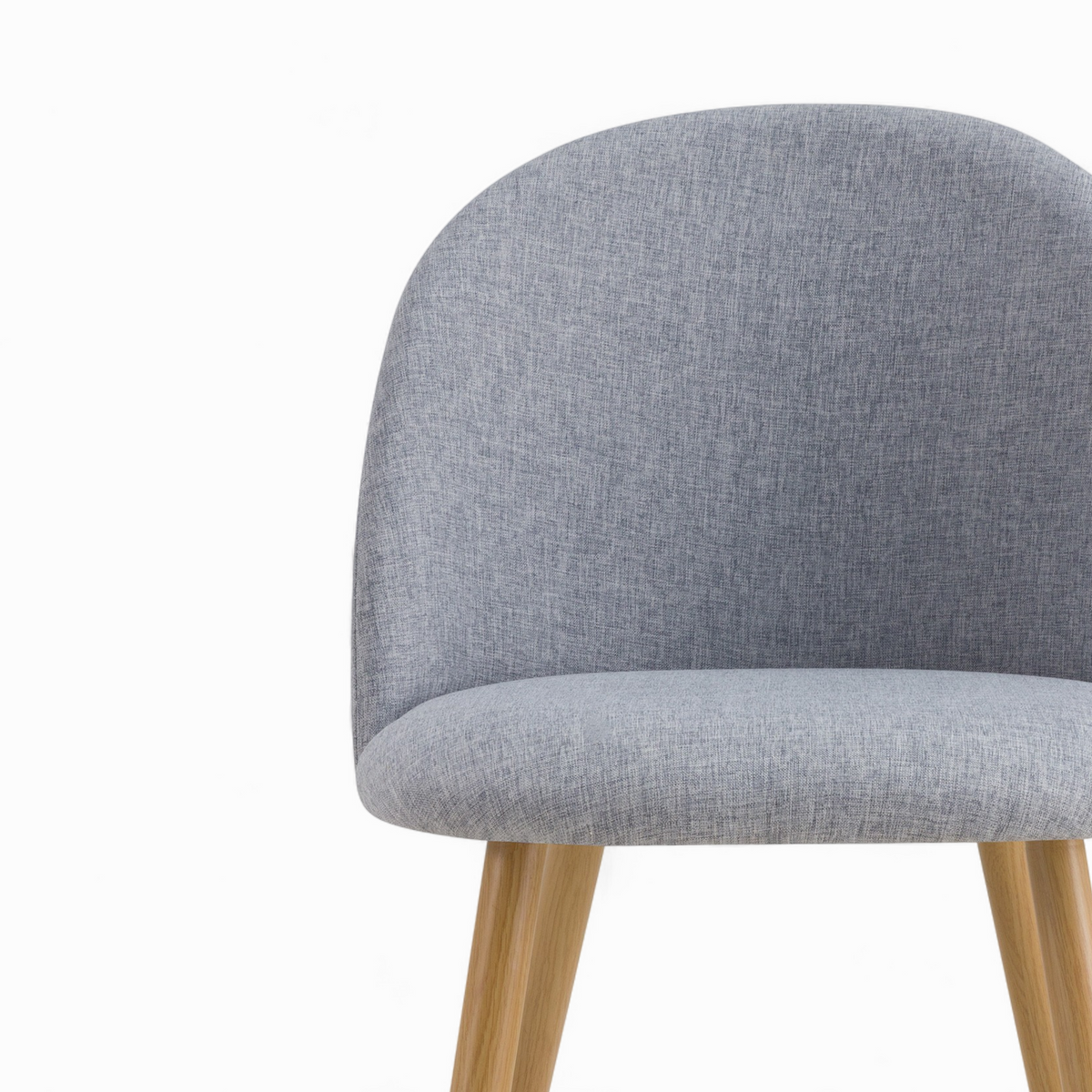 pack 4 chaises en tissu gris fonce et clair cozy