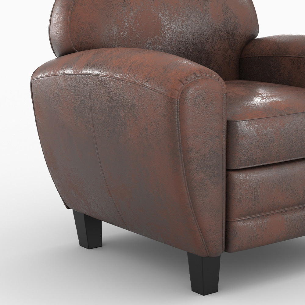 pack canape 3 palces et 1 fauteuil club marron veilli