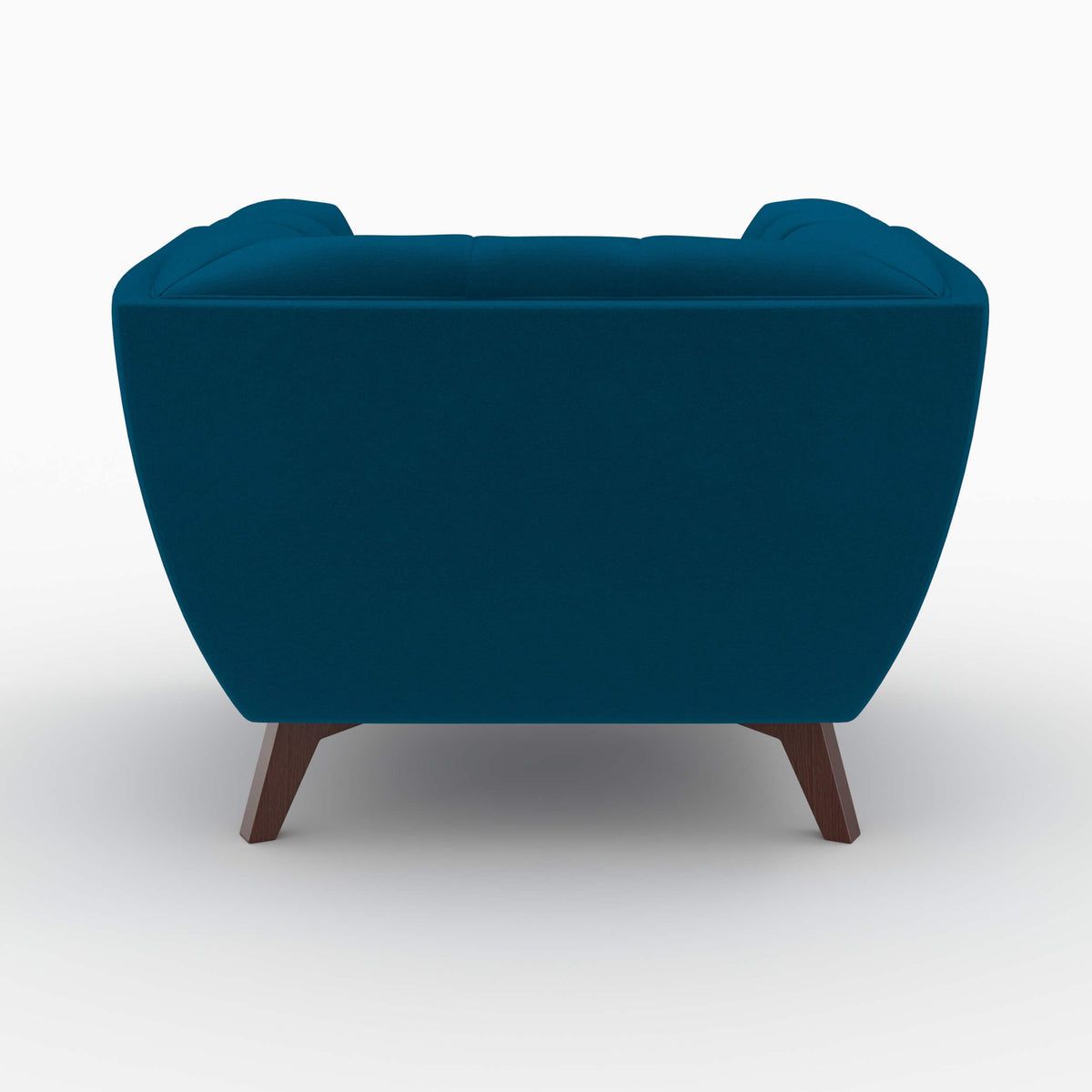 Set Mona divano e poltrona in velluto blu 3 posti