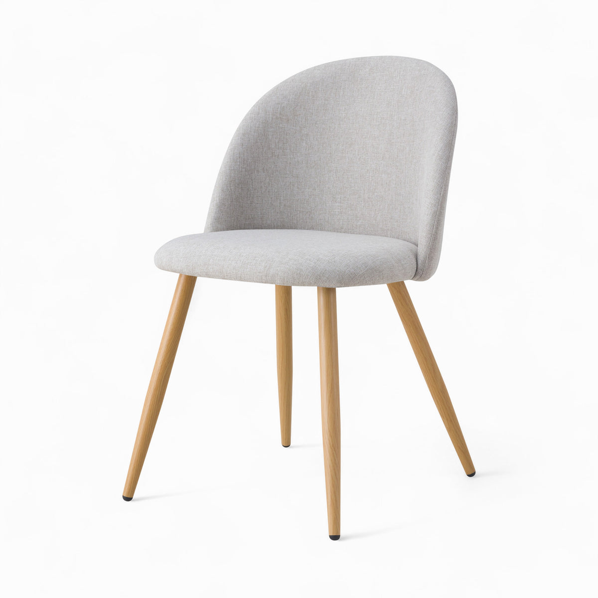 pack table et chaises 4 personnes en bois et tissu taupe