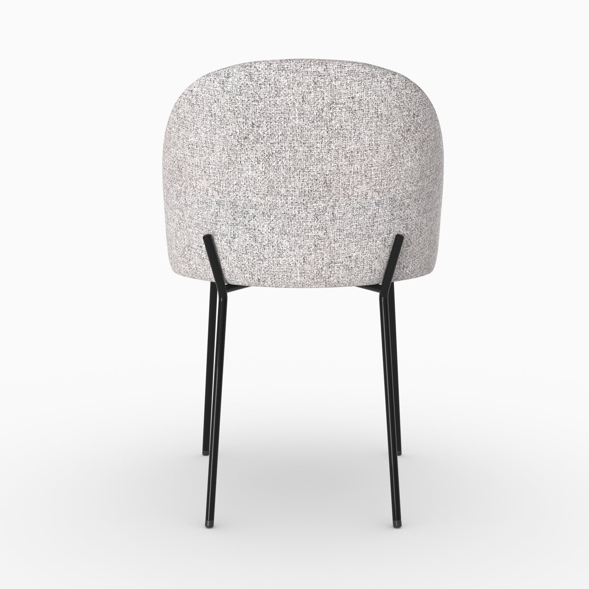 Paire chaises Karl tissu chiné clair gris