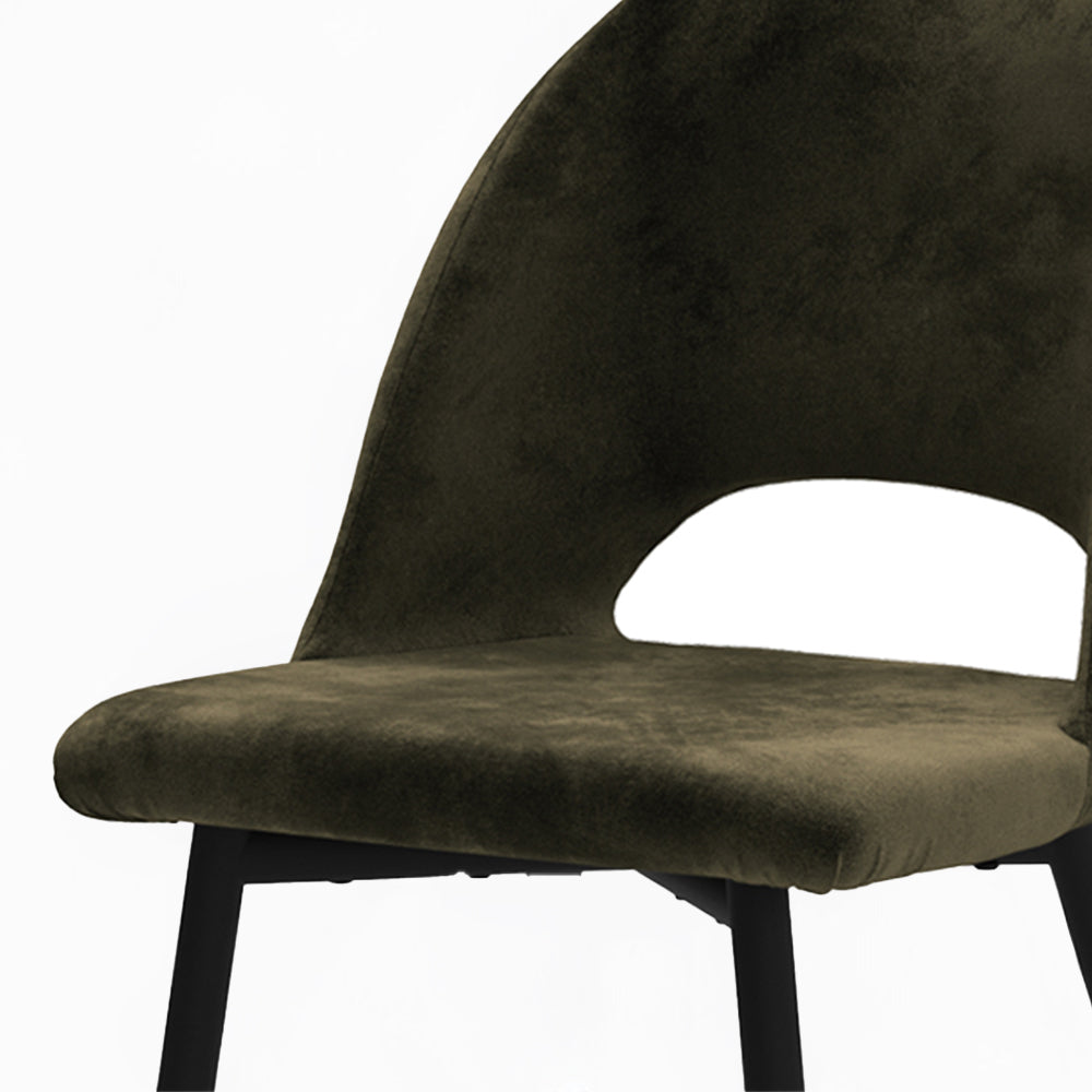penelope chaises lot 4 velours jaune vert rendez vous deco