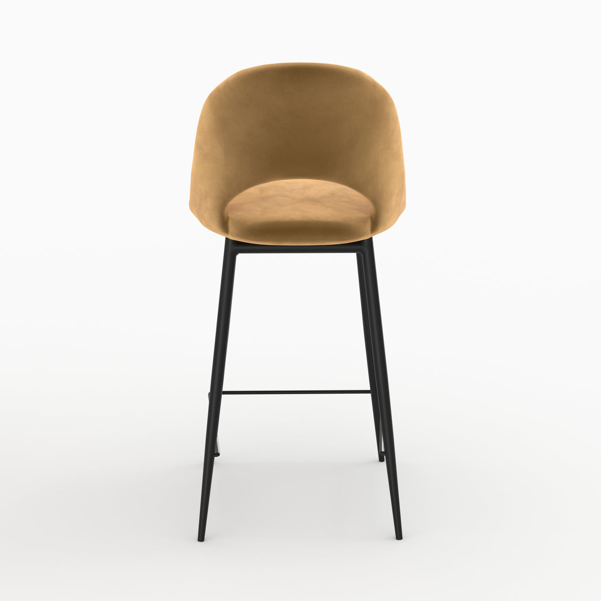 peneloppe velours pack 4 chaises pour ilot central vert et jaune 65 cm