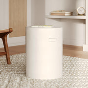 petite table basse ronde ecru santorini en beton