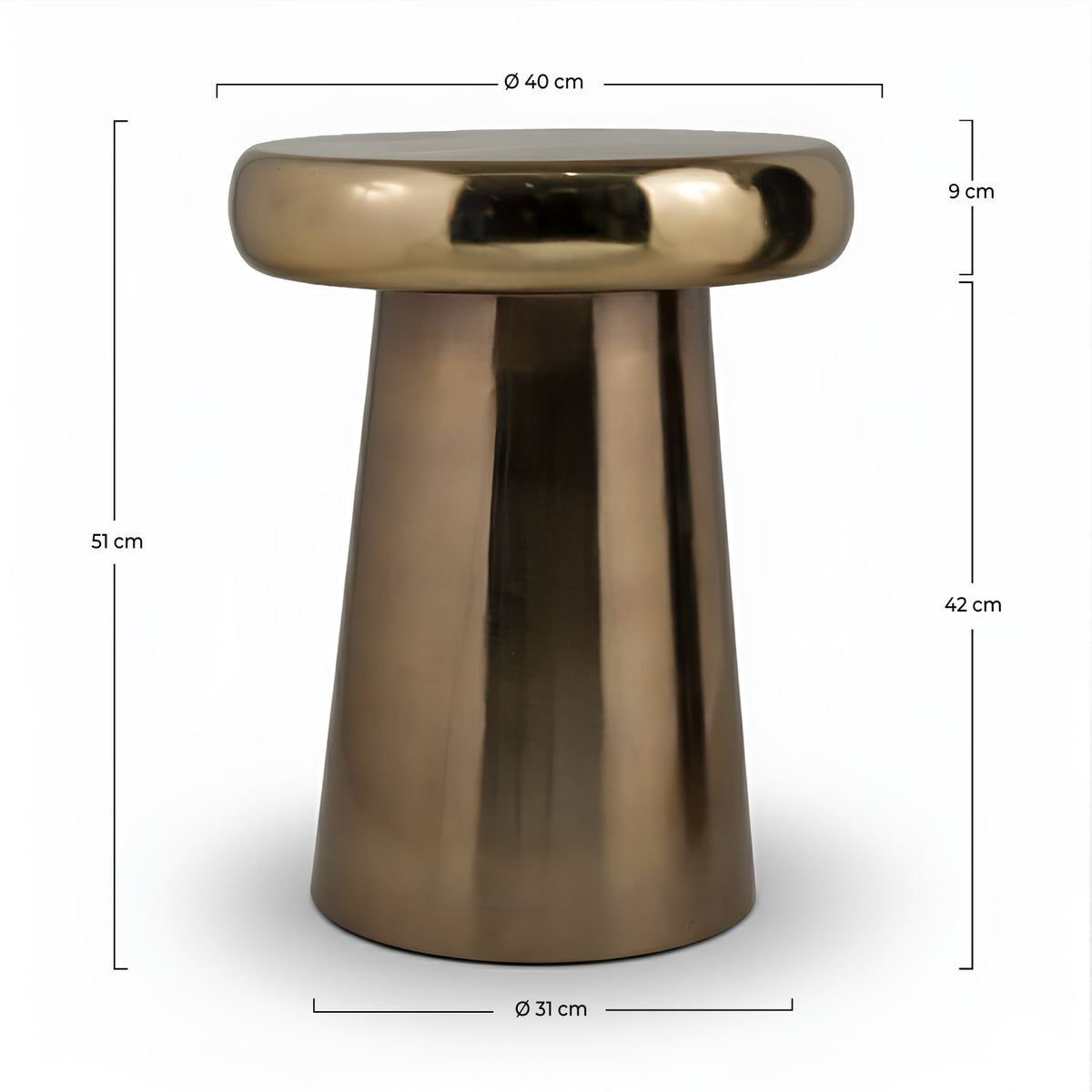 Petite table d appoint bronze foncé