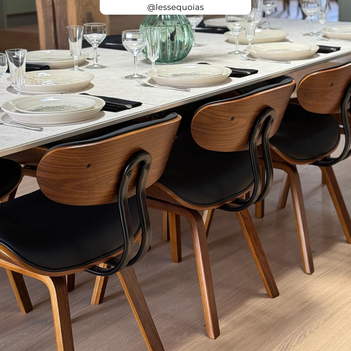 petrus chaise pu noir bois