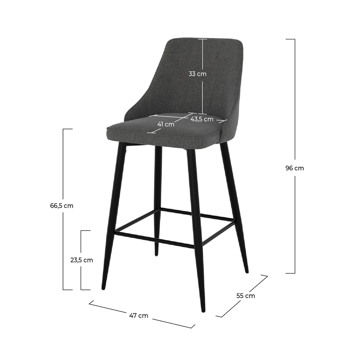 Pipo chaises de bar 66.5 cm