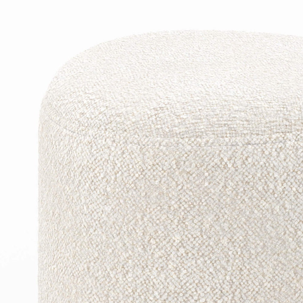 pouf d appoint beige en tissu boucle beige emmy