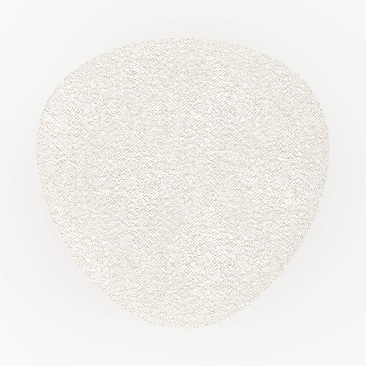 pouf emmy beige tissu boucle triangulaire