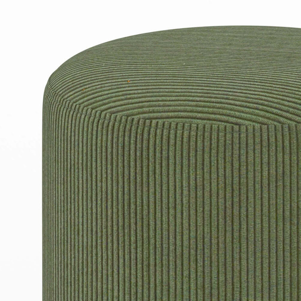 pouf Lily in velluto a coste kaki